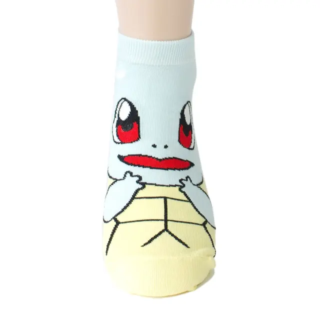 Pokemon cartoon printed women's socks anime figure cute Pikachu Squirtle Bulbasaur socks kids socks girls direct sales 36