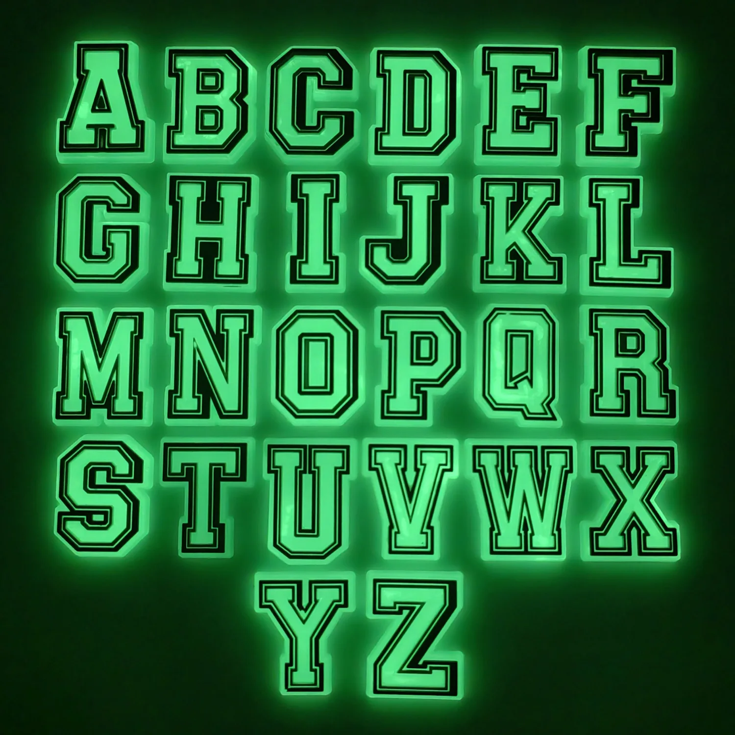 Single Letter Luminous Alphabet Shoe Charms Button Accessories Shoe Decoration Wristband Kids X-mas Gifts 1Pcs shoe charms shoe decorations