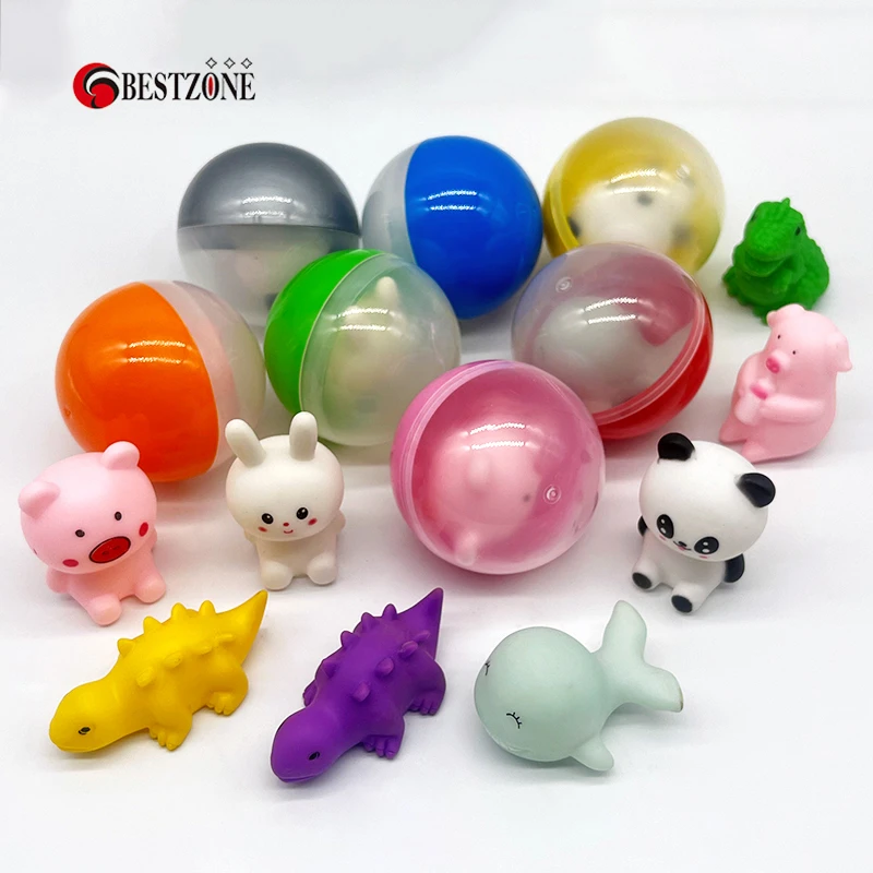 50Pcs 70mm 2.75Inch Capsule Toys Surprise Ball With Plastic Rubber