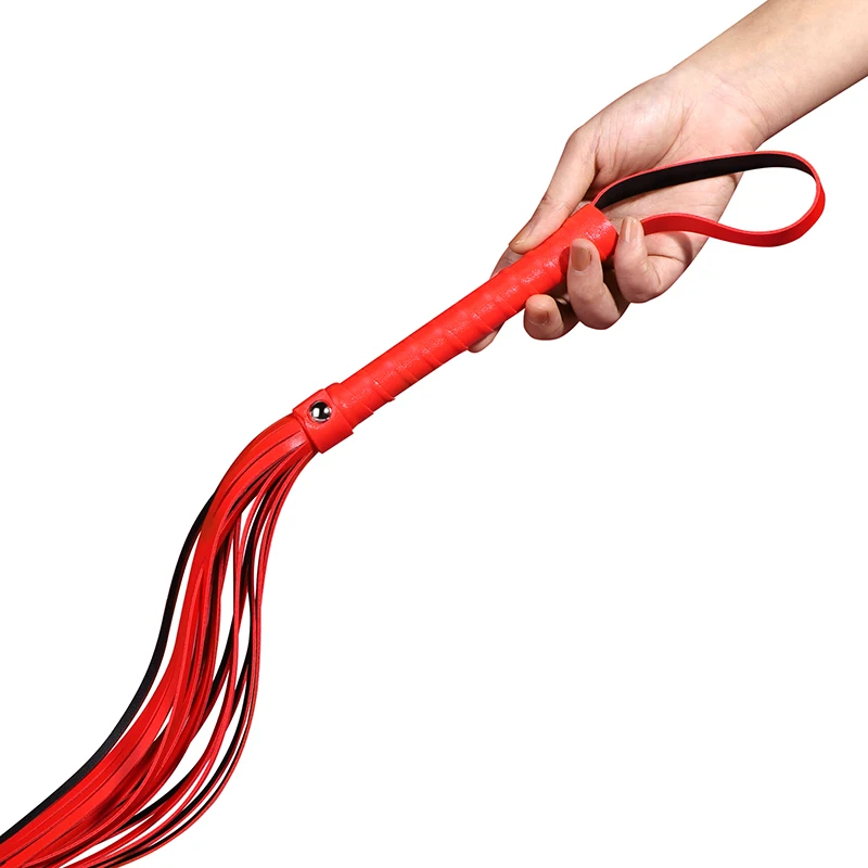 Pu Leather Pimp Whip Racing Riding Crop Party Flogger Hand Cuffs Queen Horse Riding Whip