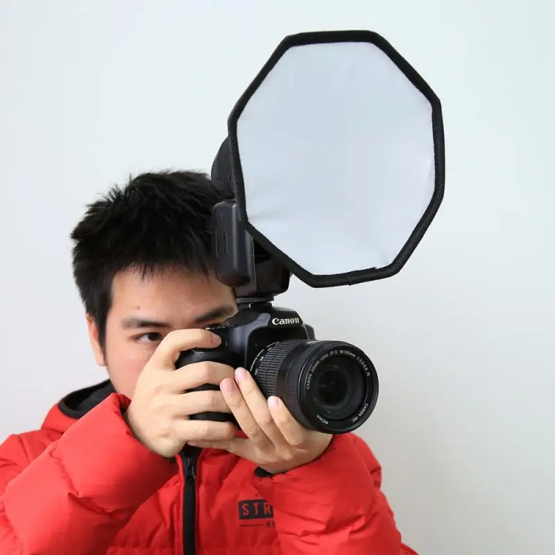 Photography Softbox 20cm Universal Octangle Style Foldable Flash Light Diffuser Octagon Speedlight For Canon Nikon