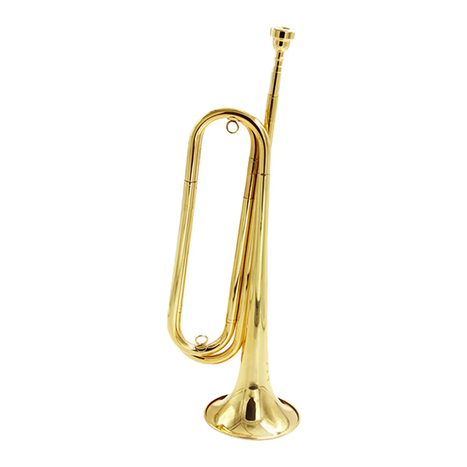 Cavalry Trumpet 7C Mouthpiece Signal Musical Instrument Vintage Brass Blowing Bugle for School Beginner Band Orchestra Cavalry trumpet instrument