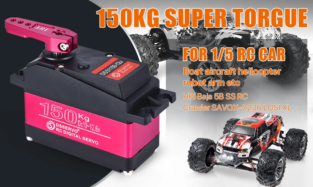 Voiture RC 80KG 180° Servo Métal pour Modélisme