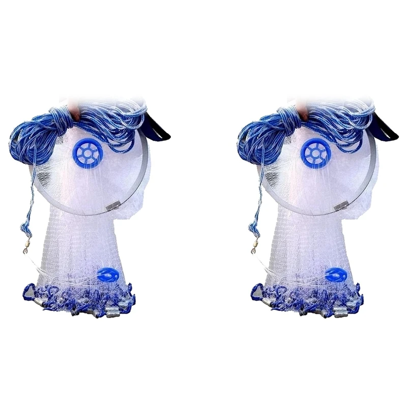 

2 шт., рыболовная жаберная сеть, 8 футов