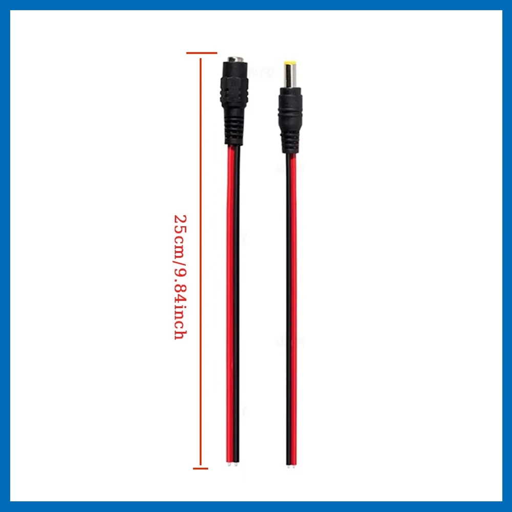 Male Female Plug DC 12V Power Pigtail Cable Jack 10pcs/Lot For Cctv Camera Connector Tail Extension DC Wire