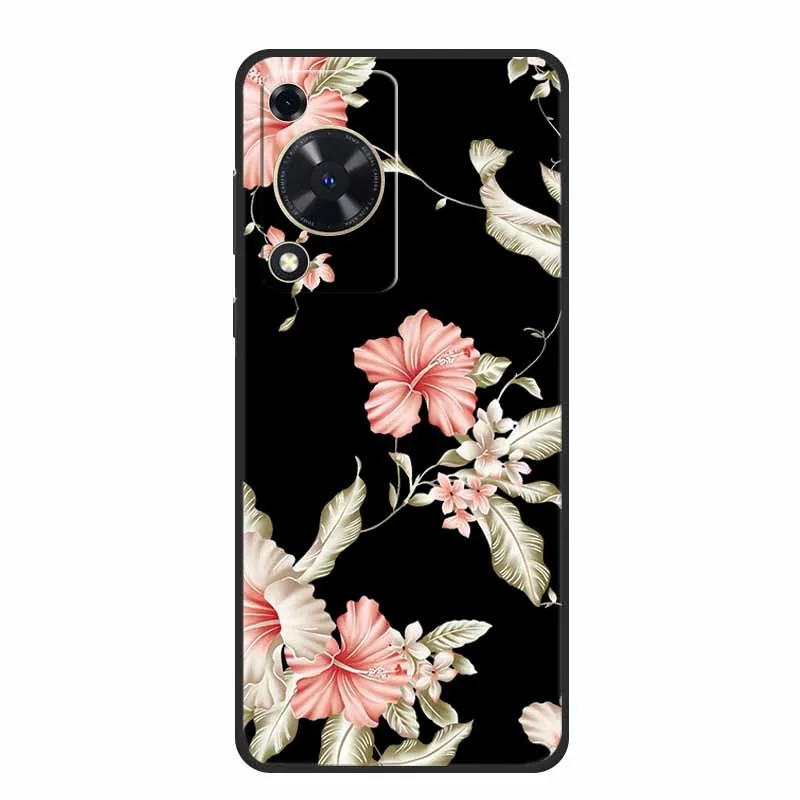Black Silicone Soft Phone Case with Cartoon Design