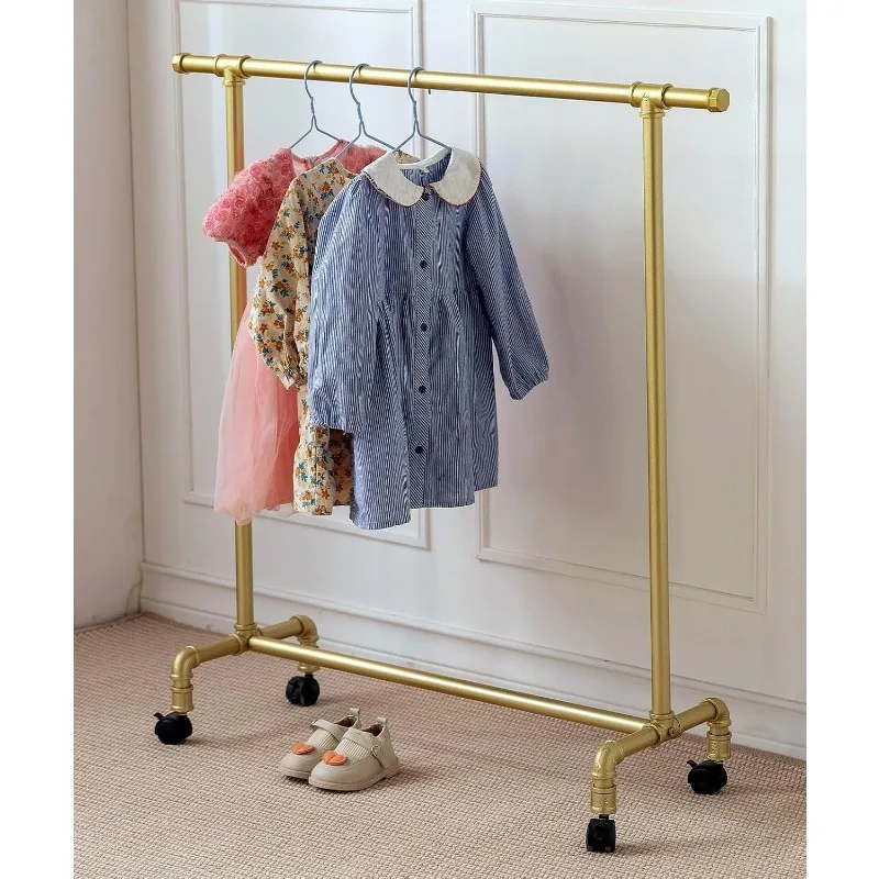Kids Clothing Racks,Child Dress up Racks with Hooks, Metal Pipes Costumes Garment Hanging Racks,Small Rolling Clothes Racks 2