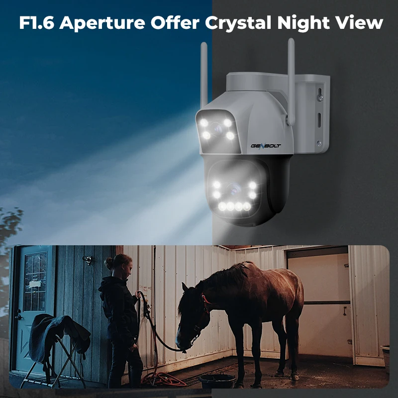 GENBOLT 4G Solar Security Camera No WiFi Outdoor, Dual Lens Spotlight Color Night Vision AOV 24/7 Recording, 8W 15600mAh HCCTV 5