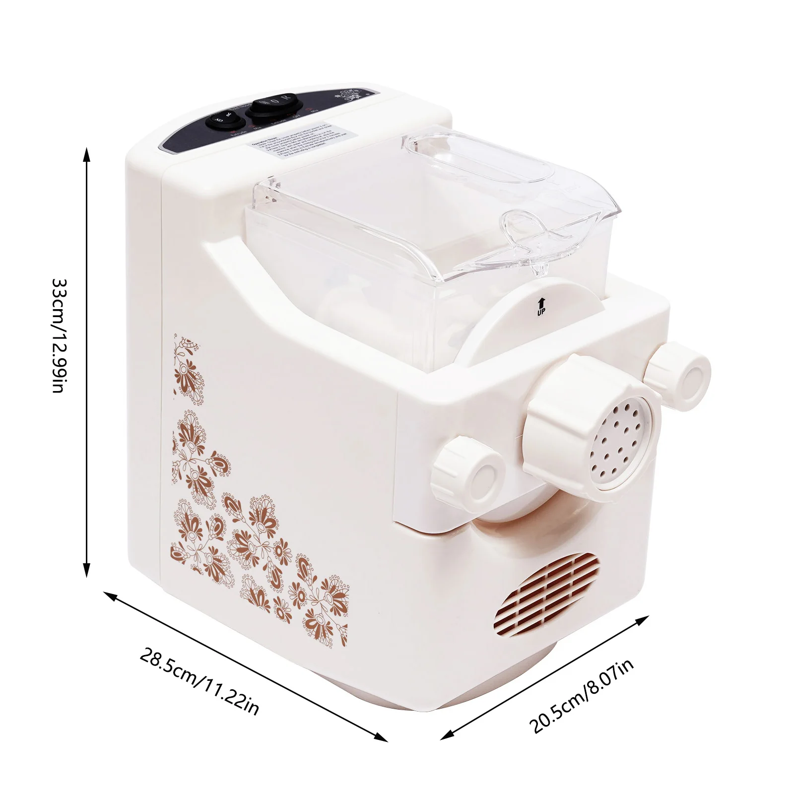 S7b9a345291794558bab2adf394473621a Automatyczna maszyna do robienia makaronu do urządzenie do gotowania makaronu domowego elektryczna do makaronu 160W do Spaghetti 220V narzędzia kuchenne