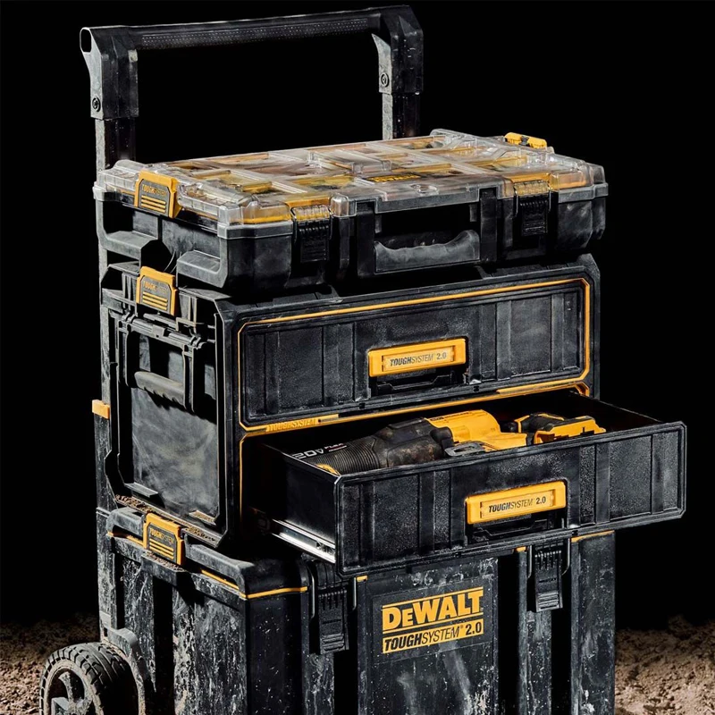 DEWALT DWST83529-1 TOUGHSYSTEM 2.0 볼 베어링 서랍 슬라이더 모듈 유닛, 다기능 보관 도구 상자, 2X 서랍 포함