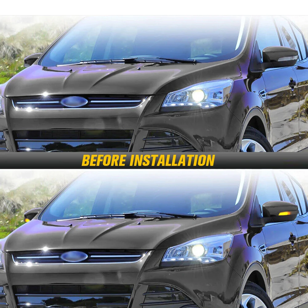 2PCS LED Mirror Turn Signal Light Dustproof Side Mirror Indicator Lamp 12V Flowing Water Blinker Flashing Light Car Accessories