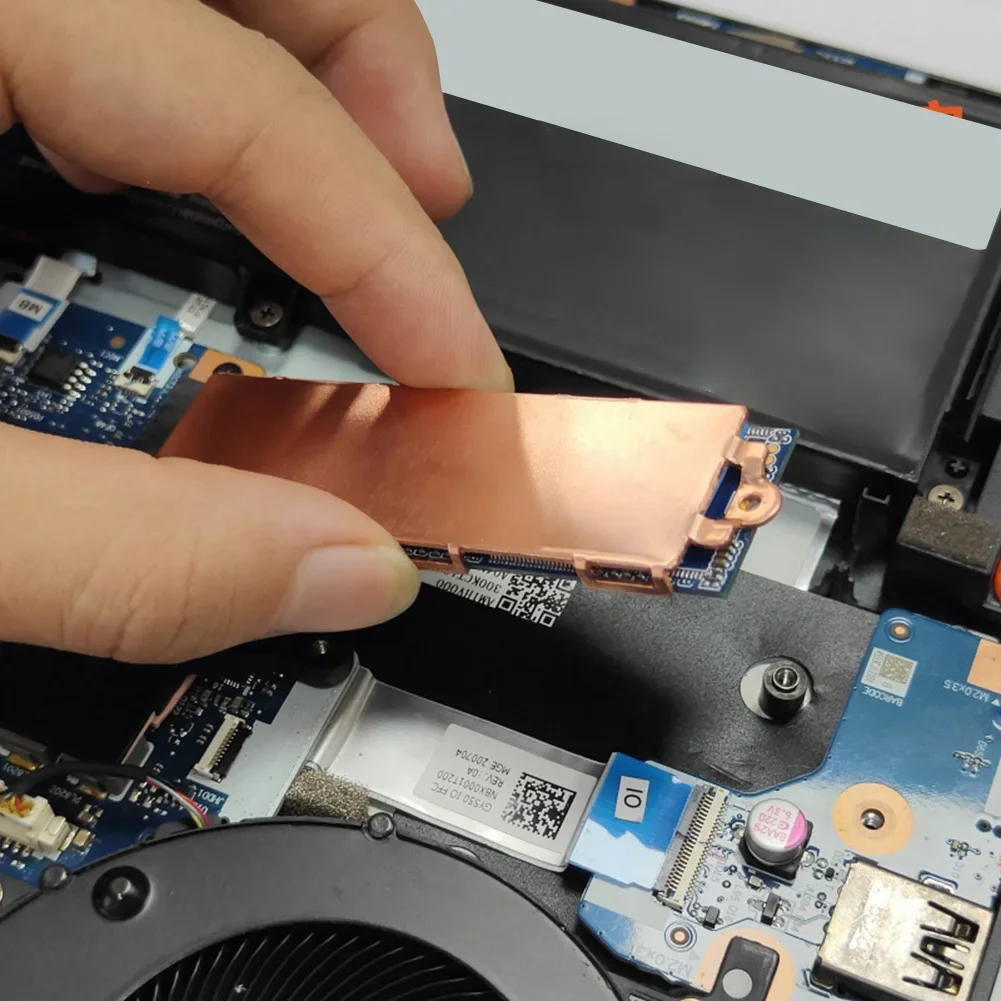 Copper M.2 SSD Heat Sink Radiator with Silicone Thermal Pad M.2 SSD Hard Disk Cooling Heatsink For NVME M2 NGFF 2280 PCIe SSD