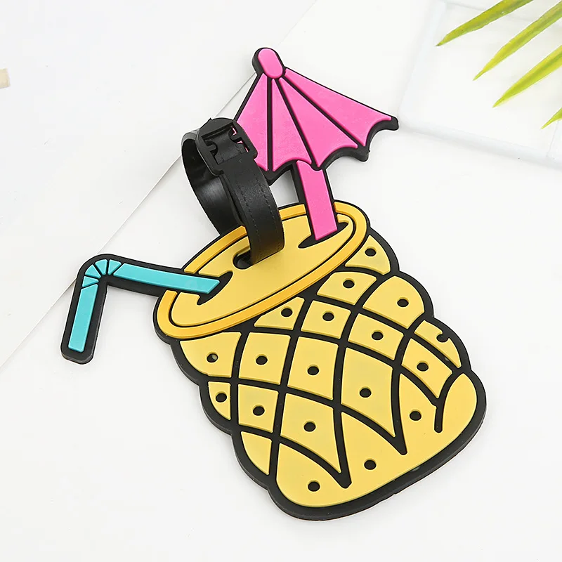 Travel Accessories Creative Luggage Tag Animal Cartoon PVC Silica Gel Suitcase ID Addres Holder Baggage Boarding Portable Label 6