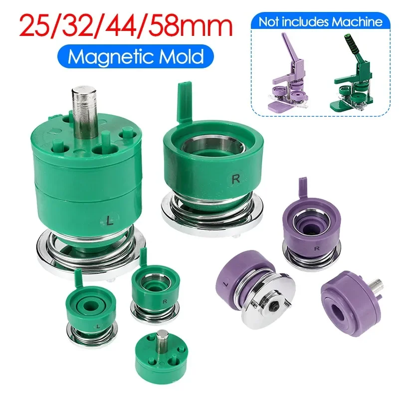 Interchangeable Magnetic Badge Button Maker Mold 25/32/44/58mm Badge Punching Die Mould for DIY Button Maker Press Machine