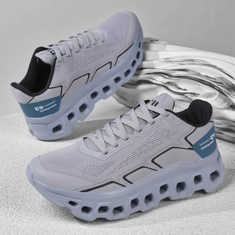 2026 New Men's Running Shoes Breathable Mesh Thick Sole Cushioning Fashionable Multi-Functional Jogging and Casual Sports Shoes 4