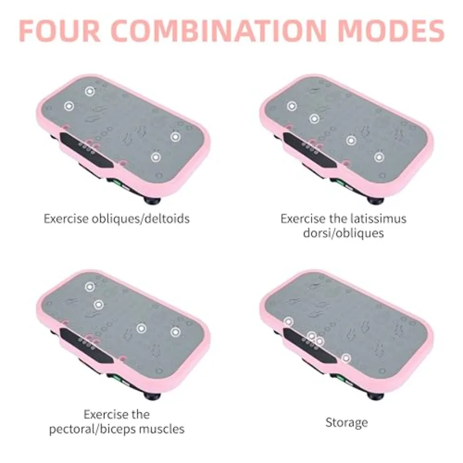 Silent Vibration Platform 10-Frequency Fitness Massage Machine for Unisex Weight Loss Fat Burner Body Shaking Device in Black w