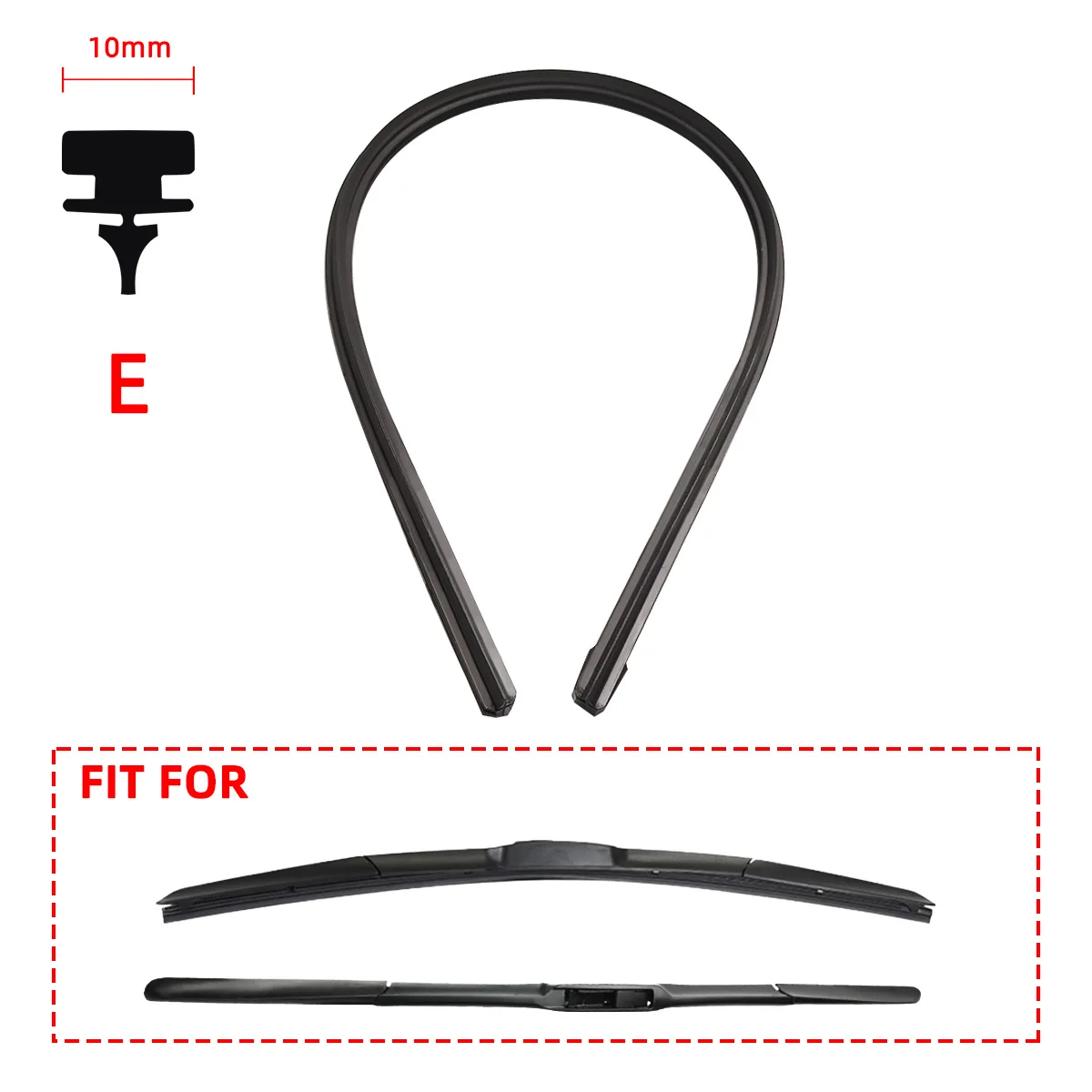 Car Wiper Blades Refills Natural Rubber Strips Wiper Blade Replacement Parts All Types for Auto Windshield All Seasons 32" 26"