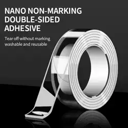 Ultra - Strong Clear Removable Nano Adhesive Tape - Double - Sided Heavy - Duty Waterproof Strip - 1m