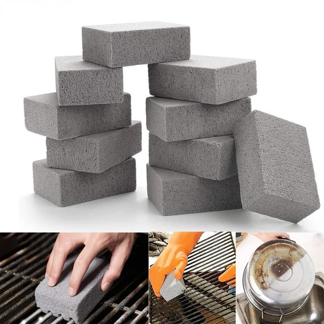 Grill Grilltisztító Tégla Blokk Kő Állványok Foltok Zsír Tisztább Bbq Szerszámok Konyhai Eszközök Tisztító Keféhez