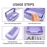 Stérilisateur dentaire pour fraises et pinces à épiler, boîte de désinfection, outil de manucure, désinfectant, outils de nettoyage 6