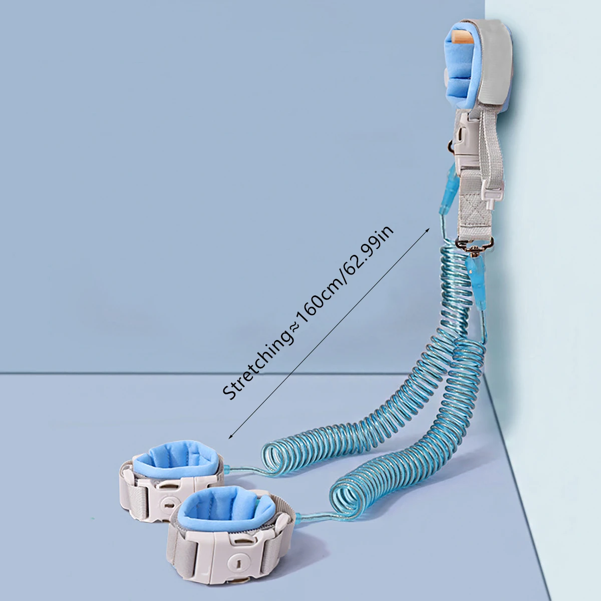 Upgraded one to two children's slip prevention loop traction rope Carrying a keylock for strolling around with a safety rope | baby harness,safety wristbands bracelets