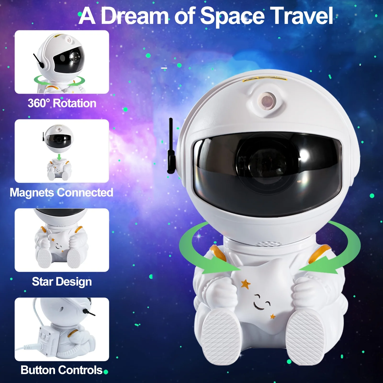 Astronaut Galaxy Star Projector 2
