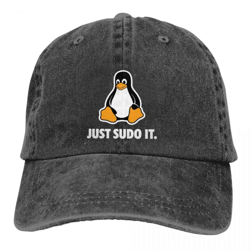 

Just Sudo It Baseball Cap Men Hats Women Visor Protection Snapback Linux Operating System Tux Penguin Washed Cowboy