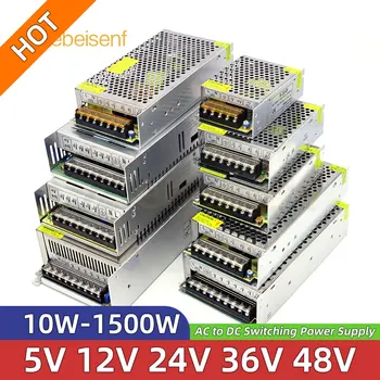 5V 12V 24V 36V 48V แรงดันไฟฟ้า AC TO DC แรงดันไฟฟ้าต่ําตัวแปลง Enclosed อลูมิเนียม Switching Power Supplies 1