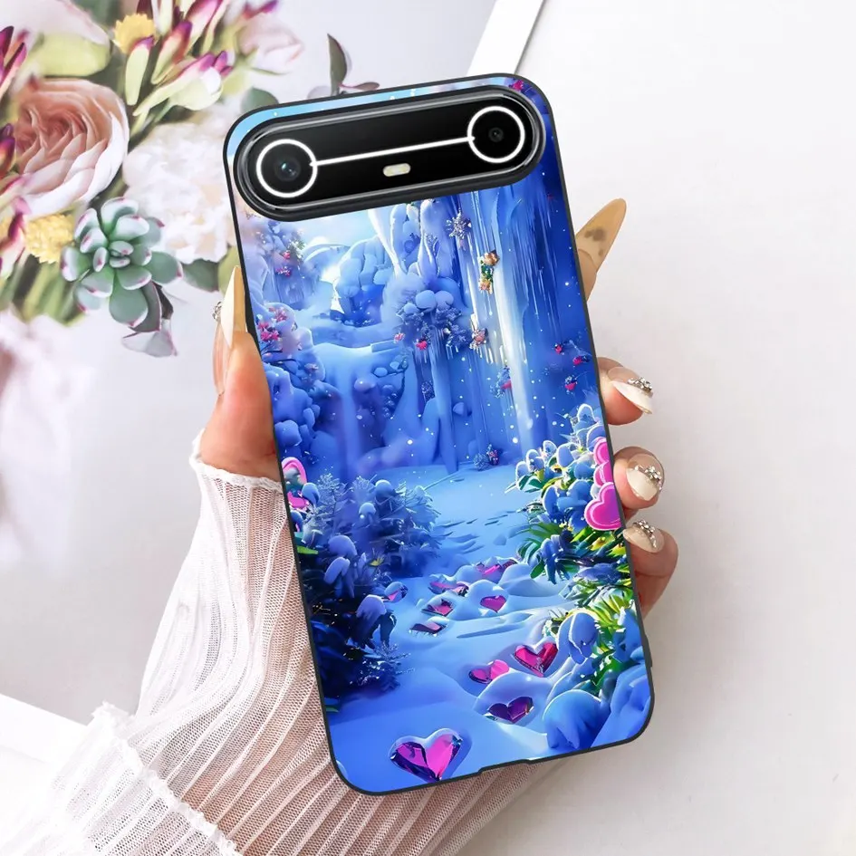 New Fashion Flower Bowknot Soft Silicone Protective Bumper Case - Slim Design