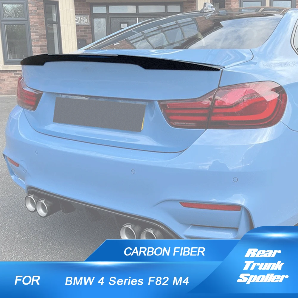 

Car Trunk Carbon Fiber Spoiler for BMW 4 Series F82 M4 Coupe 2014-2020 Rear Trunk Spoiler Boot Highkick Wing Lip Forged Carbon