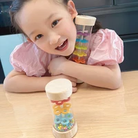 Wooden Rain Sound Tube Instrument Rain Maker Rain Stick Musical Instrument Hourglass Music Shaker Toy Hearing Enlightenment Toys 2