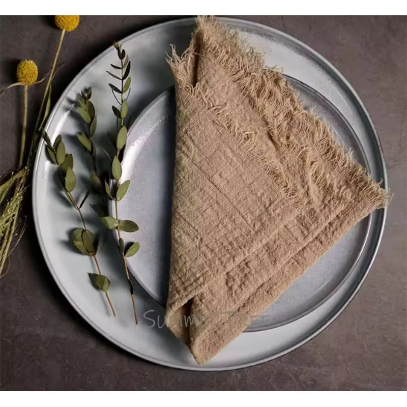 Large Cotton Gauze Napkins - Rustic Muslin Tea Towels for Wedding Decor