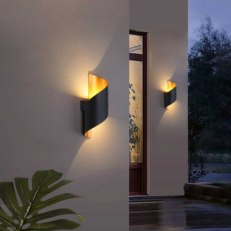 Wall Light LED Wall Lamp IP65 Waterproof Outdoor Wall Light Modern Spiral Design Nordic Indoor Lights Sconce L&aacute;mpara For Home Decor 10W