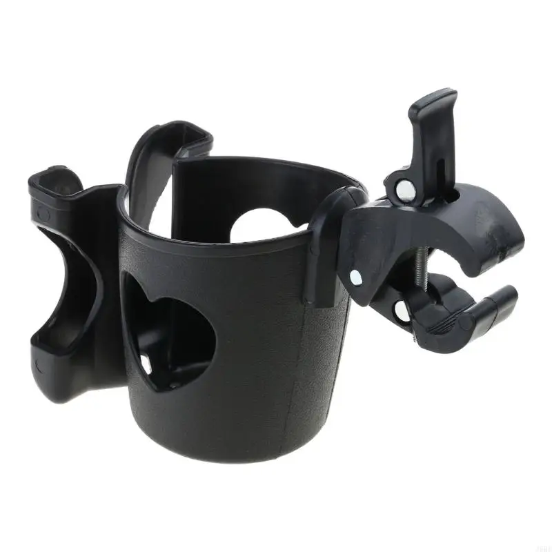 J6BE Stroller Cup with Smartphone Mount Elegant Designings Pushchair Drink Stand