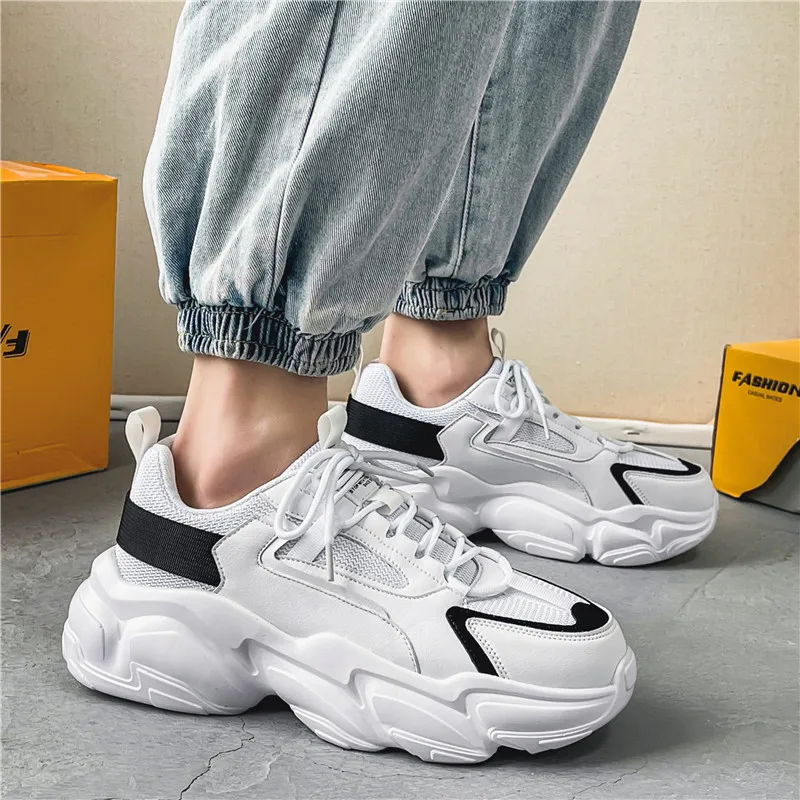 Spring and Autumn New Men's Running Shoes, Sports, Leisure, Fashion, Thick Sole, High Height Dad Shoes nike air max herren