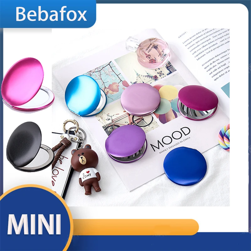 Retro Compact Portable Folding Mirror Portable Cosmetic Mirror Metal Aluminum Double-Sided Small Sale Gift Wholesale Beautiful 2023 new women s belt double sided head layer cowhide fashion design sense of niche senior sense of retro decorative belt