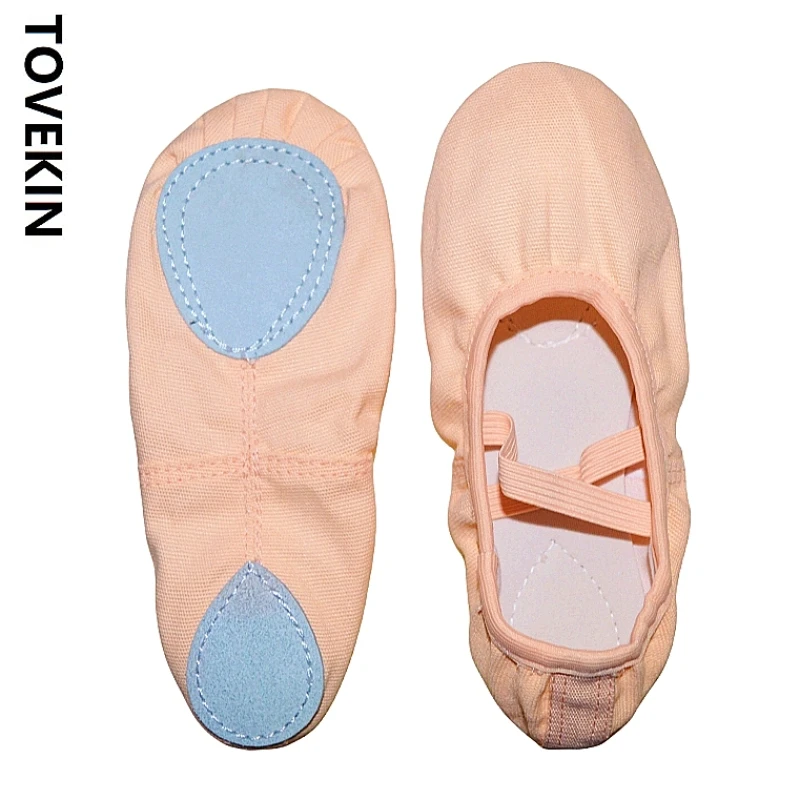 Girls Ballet Shoes Canvas Flat Ballet Dancing Slippers Dance Shoes for Adult Women Kids Children Classic Split-Sole Soft Leather