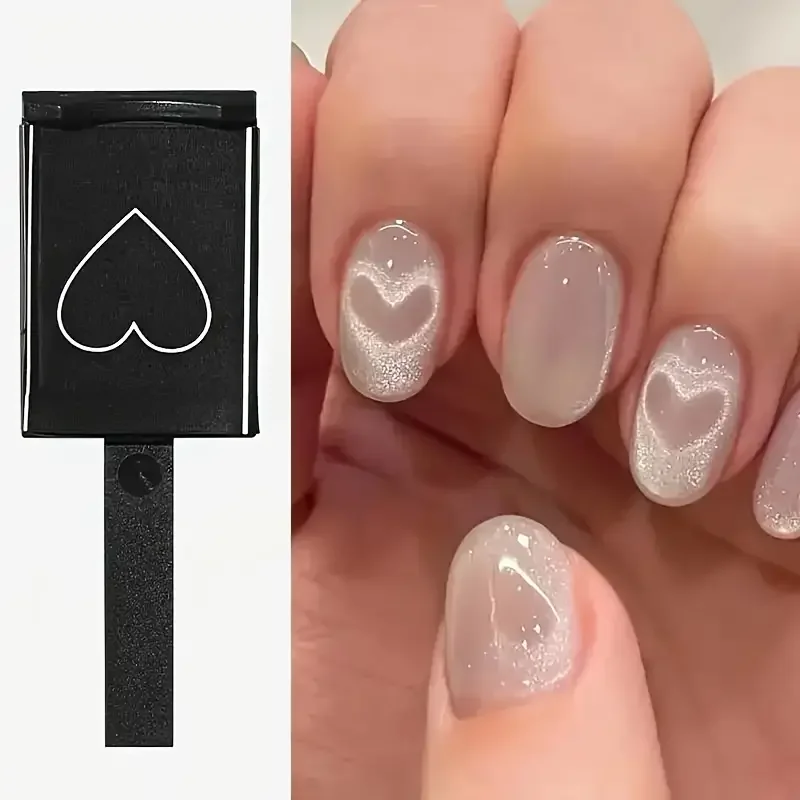 Magnetic Nail Art Tools Nail Art Cat Eye 3D Heart Shaped Magnet Cat Eye Magnet Love Pattern Magic Suitable for DIY Gel Polishing