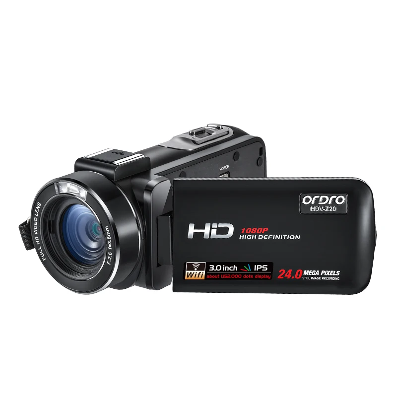 비디오 카메라 1080P Full HD Professional, Ordro Z20 IR ..