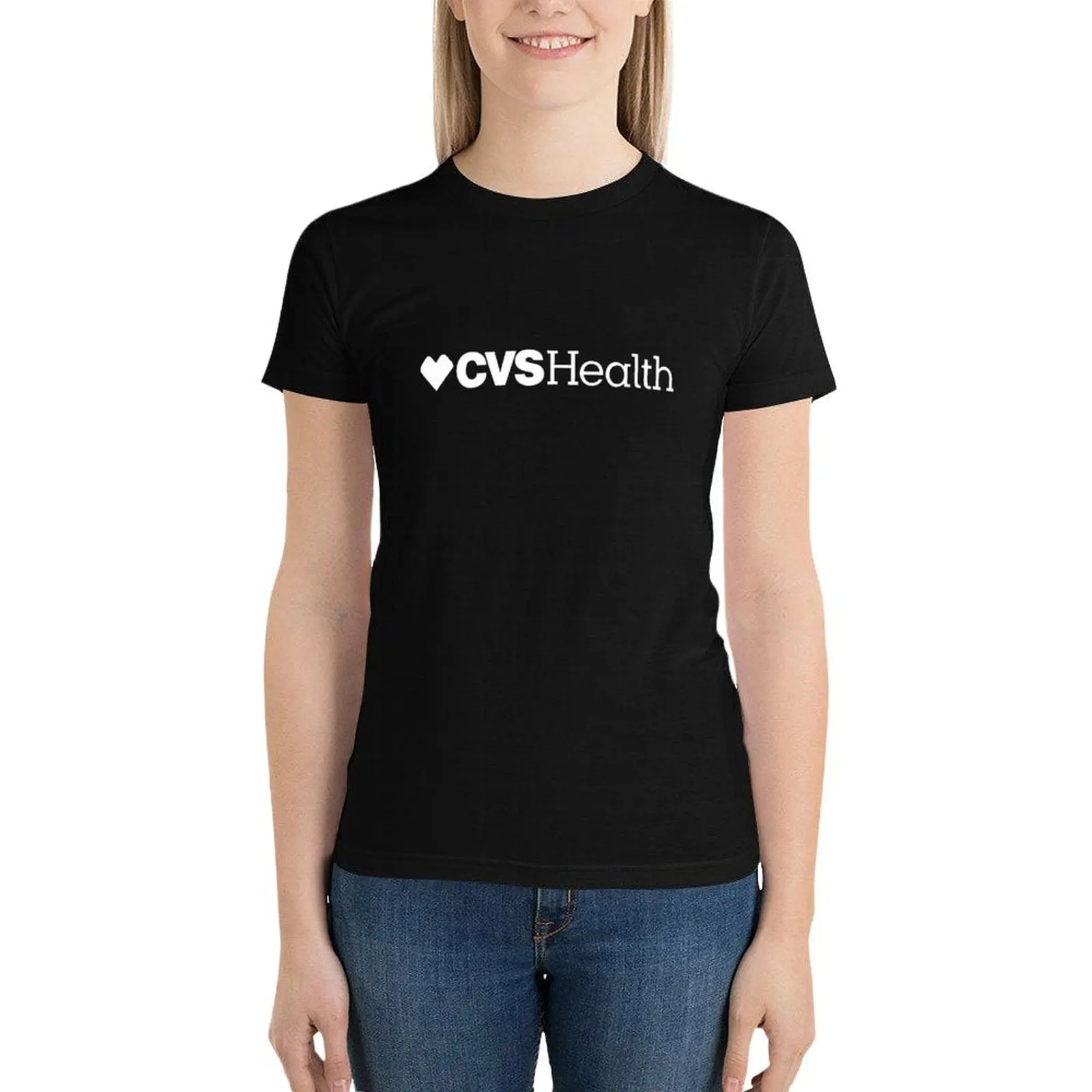 

CVS health T-Shirt Short sleeve tee kawaii clothes vintage clothes animal print shirt for girls white t shirts for Women