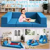 Modular Kids Play Couch 9 in 1 Multifunctional Kids Sofa for Playing, Creativing Indoor Toddler Couch for Boys and Girls (Blue) 4