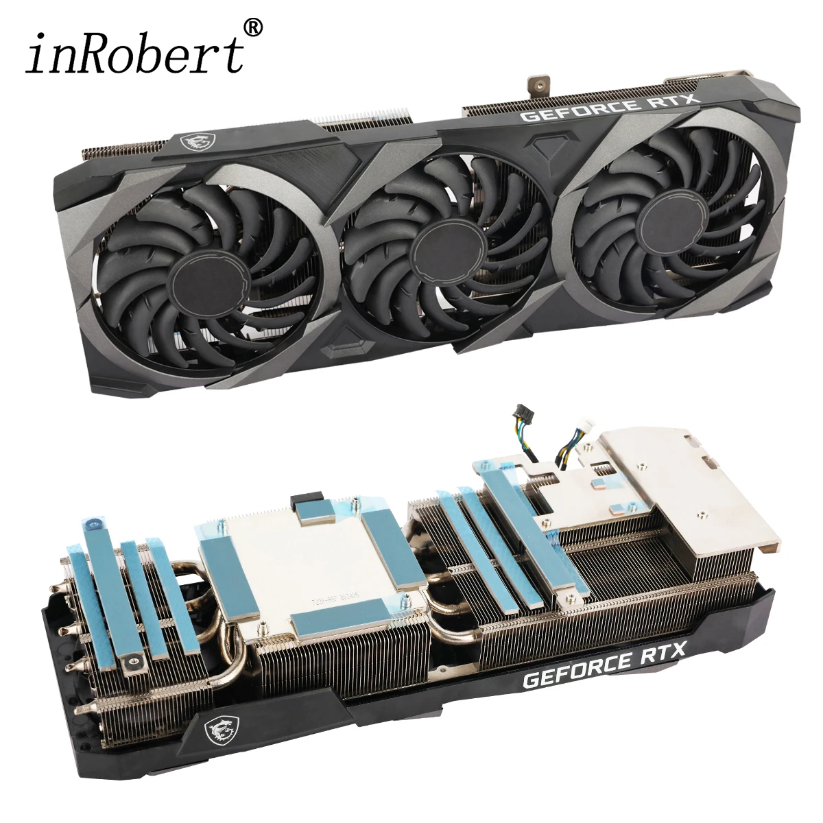 Dissipador de Calor com Backplate Refrigerador para Msi Rtx 3080 3080ti 3090 Ventus 3x Placa Gráfica Radiador