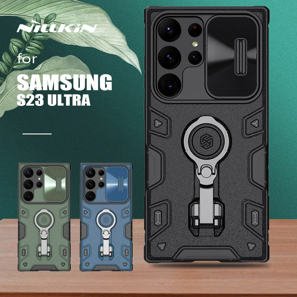 

Чехол Nillkin для Samsung Galaxy S23, ультратонкий ударопрочный чехол-подставка для камеры Samsung S23 Ultra