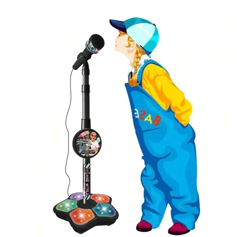 Kids Microphone Stand Toy, Portable Children's Karaoke