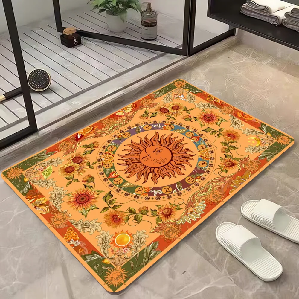 Gothic Witchy Moon Printed Rug for Bedroom Mats Floor Mat for Kitchen Carpet Outdoor Doormat Entrance Door House Cute Room Decor 3