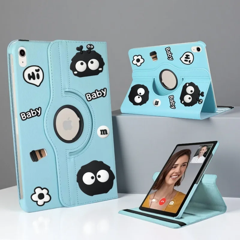 DIY Cartoon Black Coal Balls Kids Tablet Case, 11-Inch Shell Cover