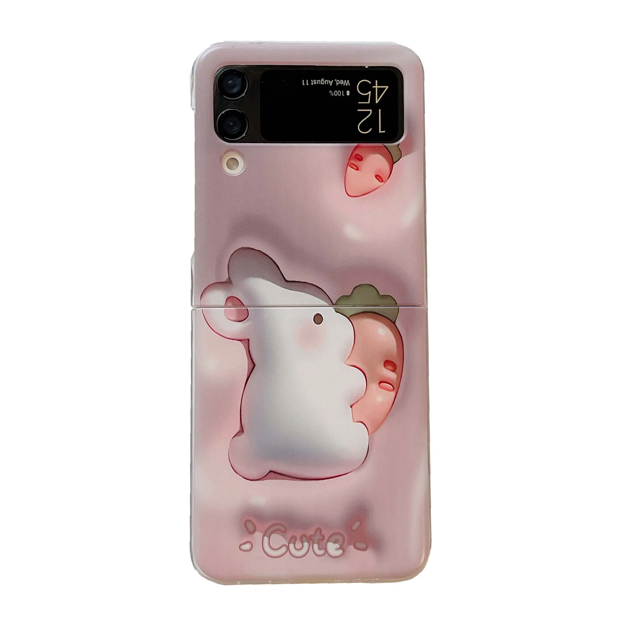 Розовый милый чехол ins bunny shellf для samsung galaxy z flip3 flip4 flip  3 4, крутой мультяшный чехол для телефона, мультяшный кролик, чехлы |  AliExpress