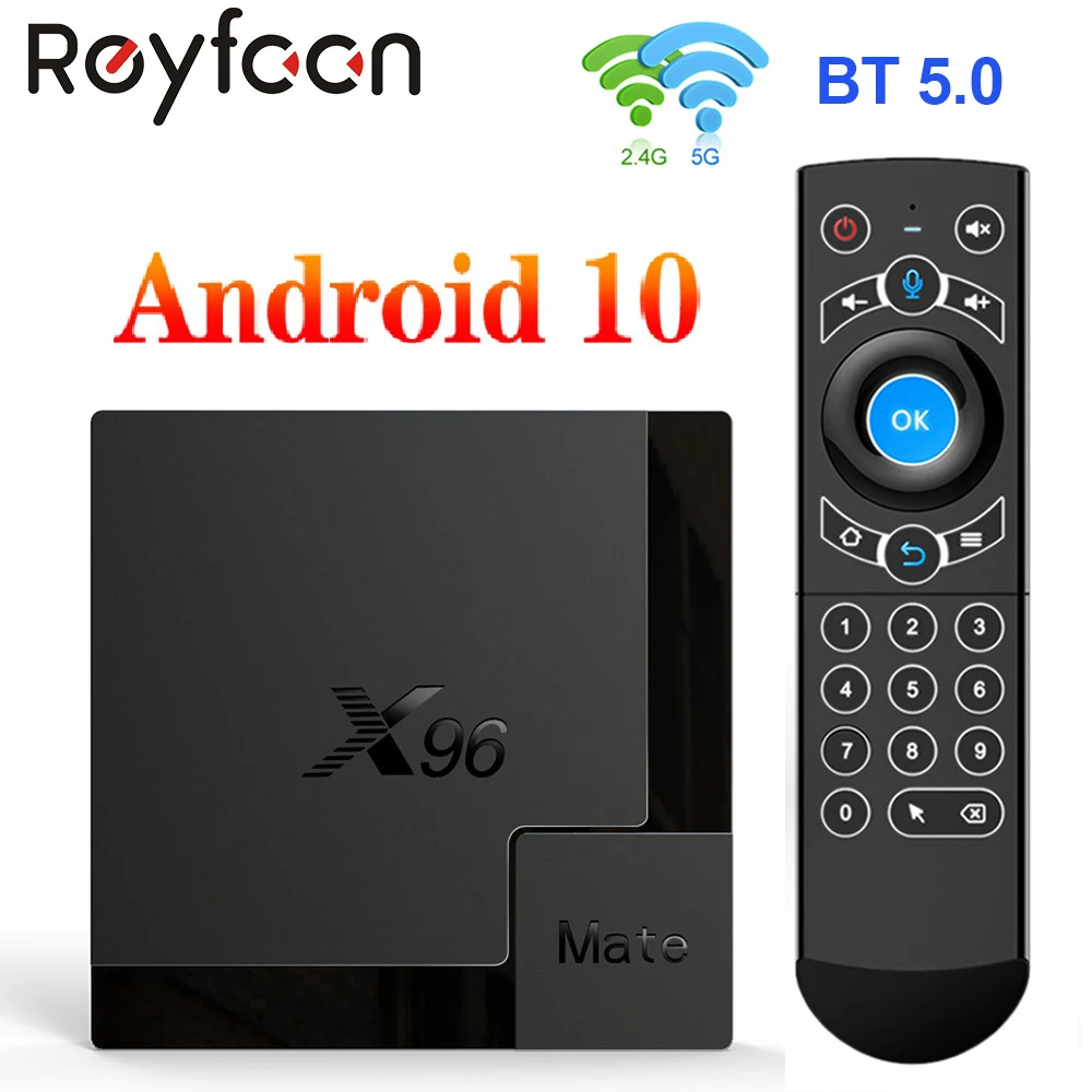 Приставка Смарт-ТВ X96 MATE Android 10.0 4 Гб + 64 ГБ | Электроника