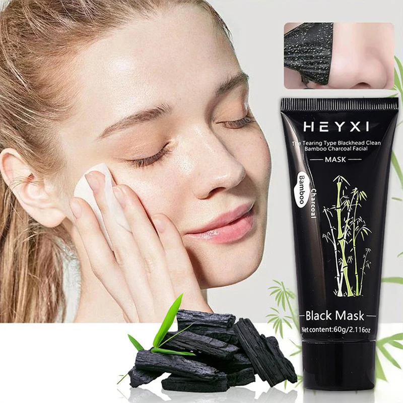 Masque Peel-Off Charbon Bambou Nettoie Peau Hydrate 1 Pièce