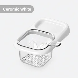 Multi - Functional Kitchen Sink Strainer Basket and Colander Organizer (Ceramic White)